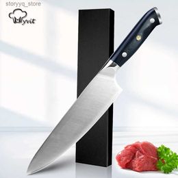 Couteaux de cuisine Couteau de cuisine 8 pouces Chef viande couteaux japonais en acier inoxydable à haute teneur en carbone 4116 acier allemand légumes fruits ensemble d'outils de cuisson Q240226