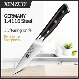 Couteaux de cuisine XINZUO 3.5 couteau d'office allemagne 1.4116 acier inoxydable professionnel en acier inoxydable couteau d'office de fruits cuisine poignée ergonomique Q240226