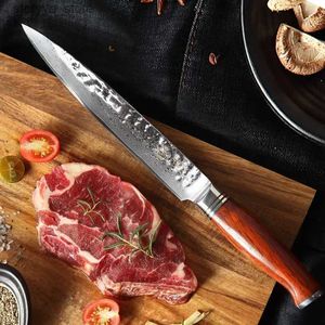 Keukenmessen YARENH 8 Cleaver Knife - Ultra Sharp Keukenmessen - Japans Damascus Staal Koksmes - Voor Het Snijden Van Visfilet Zalm Sushi Q240226