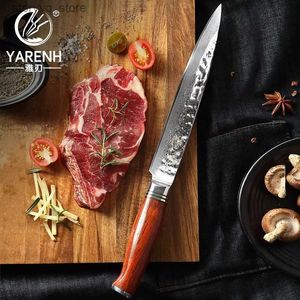 Couteaux de cuisine YARENH 8 couteau couperet-Chef japonais en acier damas Ultra tranchant pour couper le filet de poisson saumon Sushi Q240227