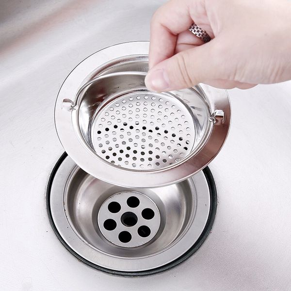 Cocina Malla Fregadero Colador Drenaje Coladores de piscina Alcantarillado Filtros de red de acero inoxidable Fregaderos de baño Coladores Filtro duradero BH2418 TQQ