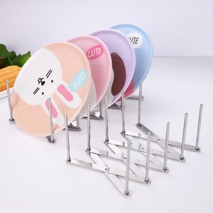 Cuisine Organisateur Pot Couvercle Rack En Acier Inoxydable Porte-Cuillère Cuisson Plat Rack Stand Multifonctionnel Mural Crochet LX4812