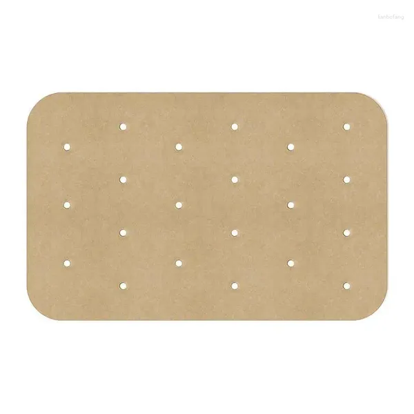 Papier parchemin antiadhésif rectangulaire pour friteuse à Air, 100 pièces, tapis de cuisson pour four de cuisine