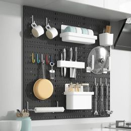 Keuken Pegboard en accessoires, wandpanelen, hangboard, badkamersrek, plankopslaghaken Organisator geen ponsenorganisatie