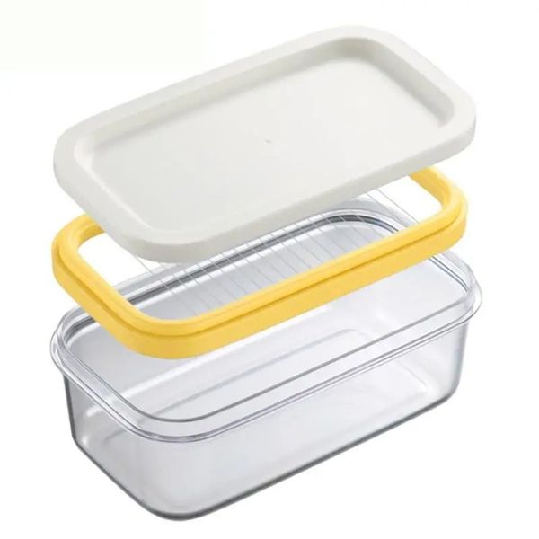 Cuisine Portable Home Butter Boîte Couper Aliments avec couvercle Rectangle Conteneur Scellant Rangement de rangement