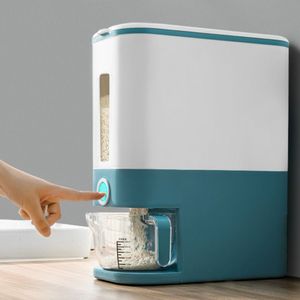Boîte de rangement de riz de cuisine Boîtes de distributeur de céréales automatiques à l'épreuve des céréales scellées à l'épreuve d'humidité Boîte de rangement de grains Contaiteur de riz 20227K