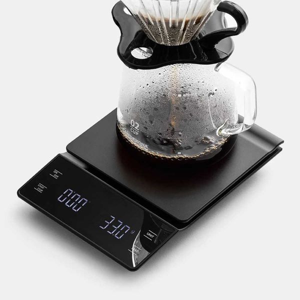 Balances de cuisine avec minuterie Food Coffee Balance Électronique Digital Drip Precision Tool 210615