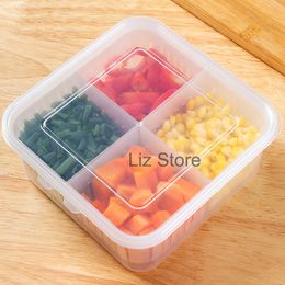 Keukenvaartuig Ginger Ginger knoflook opslagcontainers Plastic 4 rooster lente -ui opbergdoos met deksel huis fruit groente subpakking doos th0884