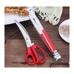 Keukenschaar Koreaanse BBQ Set Chicken Bone Food Clip Mtifunctionele biefstuk snijgereedschap drop levering home tuin eetbar messen dh24w