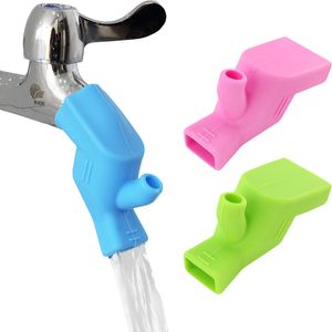 Extensor de grifo de fregadero de cocina guía de boquilla elástica de goma para niños extensión de grifo de ahorro de agua para accesorios de baño