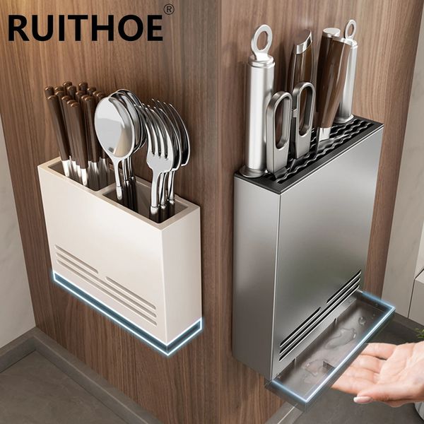 Kitchen Spice Storage Couteaux Holder Knife Stand Rack Organizer Organizer Spoon and Chopsticks Rest Hanging Organisers 240422