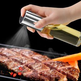 Keuken Roestvrijstalen Olijfolie Sproeierfles Pomp Olie Pot Lekvrije Grill BBQ Sproeierolie Dispenser BBQ Cookware Tools 100ml