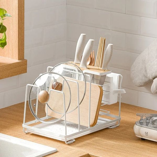 Cuisine en acier inoxydable Rack de vidange de vidange Coupée Coueurs Dreater Drain Rack Drain Rack Rack Rack Rack Organisateur