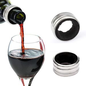 Colliers de bouteille de vin en acier inoxydable de cuisine Anneau d'égouttement de vin Anti-débordement réutilisable pour la maison Bar Restaurant XBJK2305