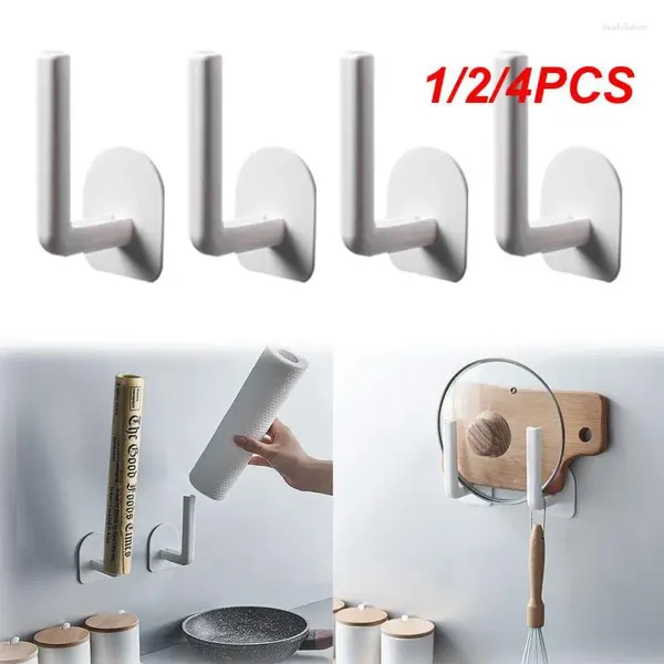 Almacenamiento de cocina, accesorios autoadhesivos para debajo del gabinete, rollo de papel, soporte para toallas, colgador de pañuelos para baño, 1/2/4 Uds.