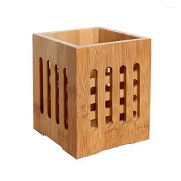 Rangement de cuisine 1 Pc porte-baguettes troué Durable bambou vaisselle séchage bidon seau couverts organisateur pour Restaurant