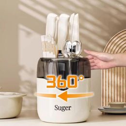 Storage de cuisine 1 PCS 360 ° Rotation d'organisateur de support d'organisateur Contrôle plusieurs compartiments Store Forks Couteaux et autres outils de cuisson