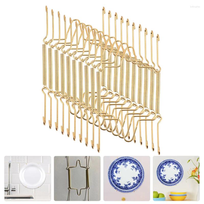 Kitchen Storage 10 Pcs Display Shelves Plate Wall Vertical Dish Holder Dishes Large Hangers For The 6 Inch Holders