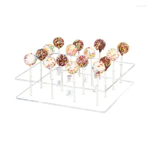 Support de sucettes en acrylique transparent à 16 trous, rangement de cuisine, présentoir de bonbons pour support à gâteaux de mariage