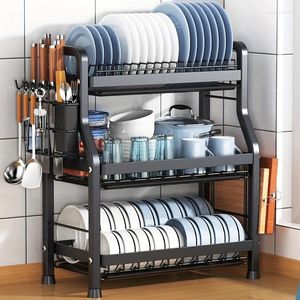 Storage de cuisine 1pc Dish Drying Rack Counder avec porte-casse-coupe Économie d'espace