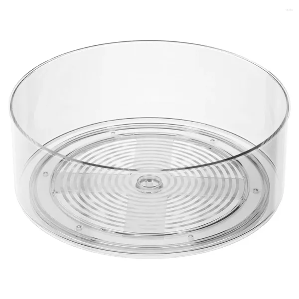 Plateau en plastique divisé, rangement de cuisine, boîte rotative Durable, artefact Transparent, 1 pièce