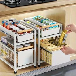 Storage de cuisine 1pc Organisateur de rack d'épices pour armoire de trait de traction durable Easy-stall à grande capacité Shelf Ki