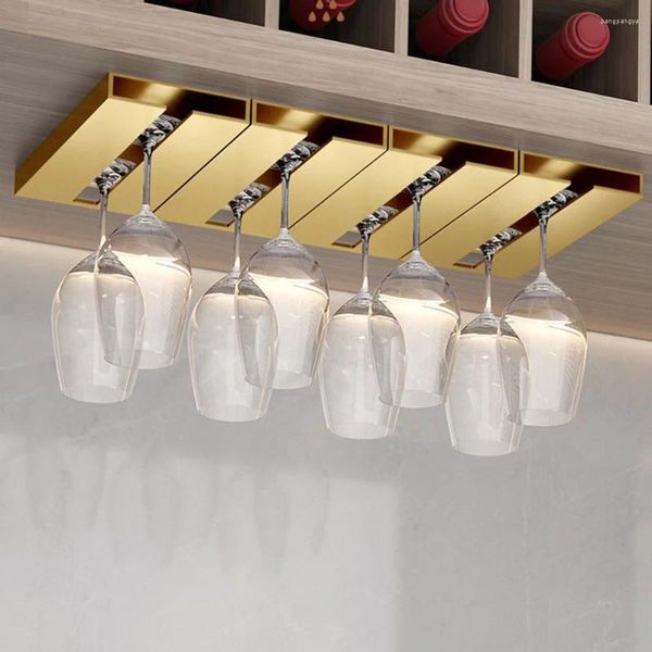 Storage de cuisine 1pcs Bar Baude Verre Verre mural Murle Multifonction Hanging Cup Rack Organisateur Punch-Free