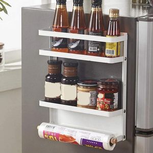 Storage de cuisine 1pcs Sanging Réfrigérateur étagère à épices Rack de mur Réfrigérateur durable Installation facile