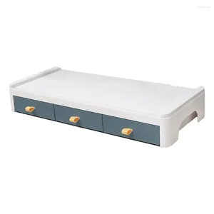 Rangement de cuisine 1 pièces ordinateur portable PC bureau debout Table organisateur étagère ordinateur moniteur rehaussement support blanc bleu