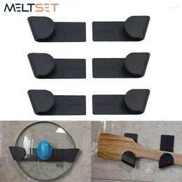 Rangement de cuisine 2/4/6 Pièces Pot Porte-Couvercle Support Mural Suspendu Pour Support De Couvercle De Casserole Organisateur Auto-Adhésif