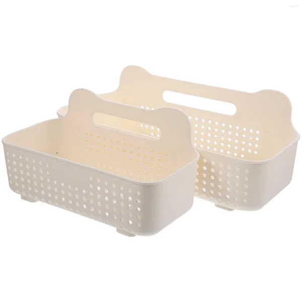 Almacenamiento de cocina 2 pcs estantes de canasta montada en la pared organizador de ducha de champú pp especias domésticas