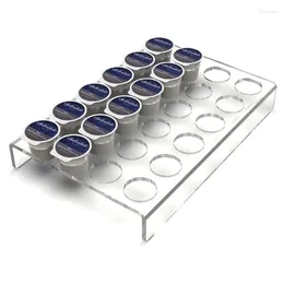 Keukenopslag 24 -holes koffie Capsuled Display Stand Bags Rack Bean Tray Support Acryl Cup Holder Druppel