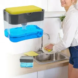 Storage de cuisine 2in1 Soap Pump Dispentier Sponge Support pour plat et