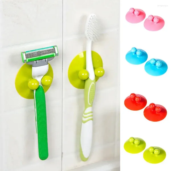 Almacenamiento de cocina, 2 uds., accesorios de baño, gancho de succión fuerte para pared al vacío, soporte multifunción, ganchos originales, colgador con ventosa para