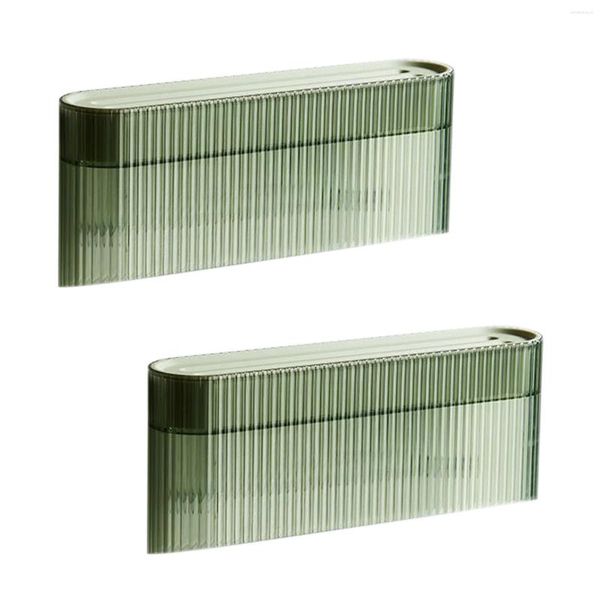 Almacenamiento de cocina 2pcs control de drenaje usado para el hogar recipiente cortador anti polvo estantes de la rejilla colgante herramientas de hornear montadas en la pared