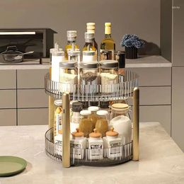 Storage de cuisine 360 Organisateur de plate-forme en rotation pour l'assaisonnement pour assaisonnement de salle de bain antidérapante à épices de luxe Conteneurs