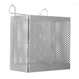 Rangement de cuisine 3X porte-baguettes en acier inoxydable panier de séchage de couverts suspendu égouttoir de vaisselle avec crochets ustensile (A)