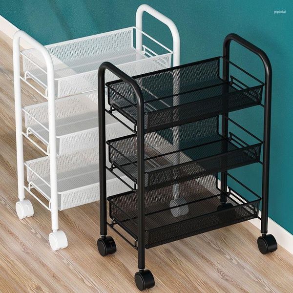 Estantería con ruedas de 4/5 capas para almacenamiento de cocina, estante de suelo a techo para baño, refrigerio móvil, inodoro, dormitorio, mesita de noche