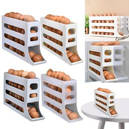 Storage de cuisine Rangement à 4 couches Dispensateur d'oeuf Sauveillard Économie de 30 récipient Plateau en plastique pour le réfrigérateur