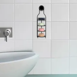 Support de barre de shampoing à 4 niveaux, rangement de cuisine, avec ventouse, porte-savon, panier mural auto-drainant, antirouille pour salle de bains