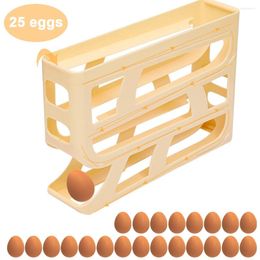 Almacenamiento de cocina 4 capas Caja de huevo de refrigerador Gran capacidad Huevos Dispensador de ahorro de espacio para la rejilla para la rejilla para el refrigerador
