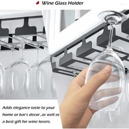 Rangement de cuisine 4 emplacements Métal support de verre à vin suspendu porte-tige durable pour le bar à la maison