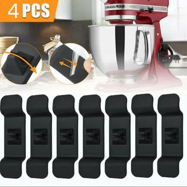 Storage de cuisine 4pcs Câble Cordier Cordage Clip Holder Keeper Organisateur pour Air Fryer Coffee Machine Appliances
