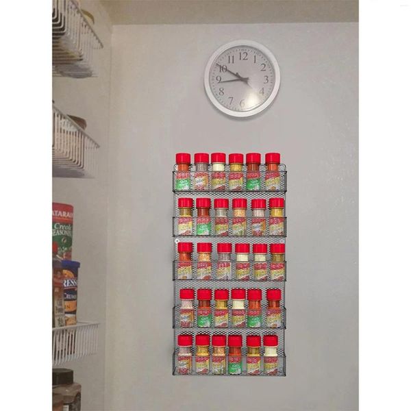 Storage de cuisine Storage à 5 niveaux Spices Rack - Organisateur de l'étagère de montage mural