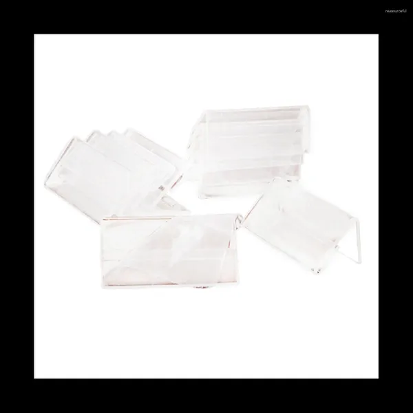 Porte-cartes de signalisation transparent, 50 pièces, rangement de cuisine, affiche, Mini étiquette en plastique, présentoir en acrylique 2x4cm