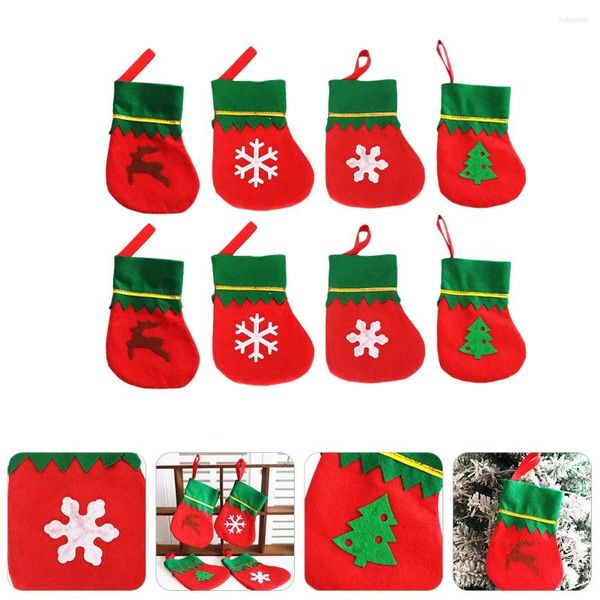 Almacenamiento de cocina 8 PC CUCHORES DE CUCHORES DE CUCHORES DE CUCHOR DE CUCHAS DE LA PARTITA Y BOLSA DE LA Decoración de bolsas Mini calcetines Tutoras de protección Caricatura