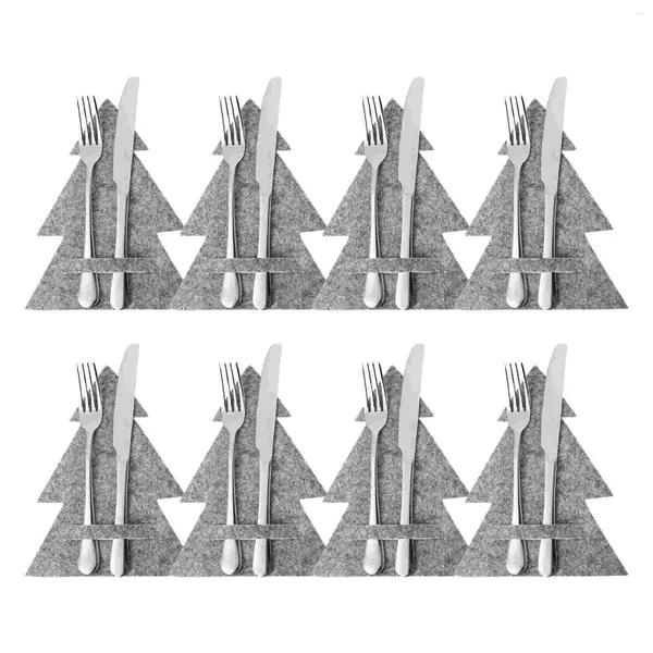 Rangement de cuisine 8 pièces fourchette sac à couverts de noël décor de mariage support de père noël sacs de noël décoratifs en tissu Non tissé