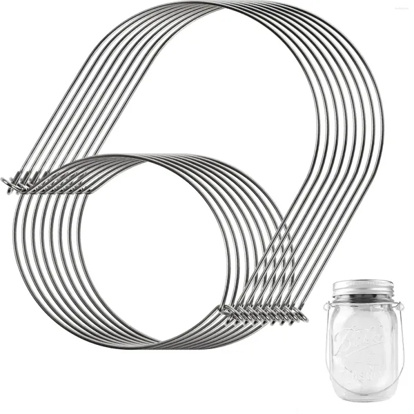 Almacenamiento de cocina 8 PCS Mason Jar Hangers Cabina de metal Manitas