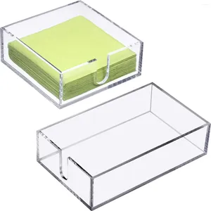 Soporte de servilletas de cóctel acrílico de almacenamiento de cocina para bebidas transparentes de mesa Cena rectángulo cuadrado baño