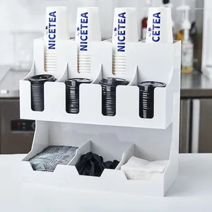 Cuisine Storage Rack en acrylique Rack de tasse en papier facile à nettoyer Bar de distributeur de sauts d'espace Boîte de serviette de serviette